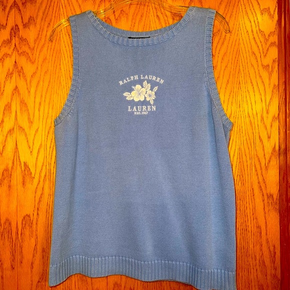 Lauren Ralph Lauren Tops - Lauren Ralph Lauren Sleeveless Cotton Sweater XL